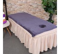 Genérico SPA Microfibra Absorbente Toalla de baño Ropa Cama salón Belleza Adulto Queen Size Masaje Especial Abierta con Agujero Grande 80 * 180