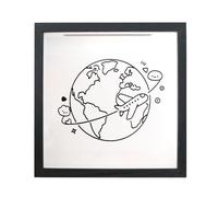 Genérico Space Memory Box - Top Loading Keepsake Storage With Slot And Hook, Decorative Organizer For, Easy Access Design | Picture Travel Museum Memorial Concert Adventure Wall Tabletop D