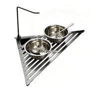 Genérico Space Saving Drainage Rack, Triangle Rustproof Drainer, 17.7x12.59 Inches Stand with Tiers, Sturdy Iron Framework, Foldable Organizer with Modern Style, Drying Tool for Kitchen & Countertop