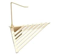Genérico Space Saving Drainage Rack, Triangle Rustproof Drainer, 17.7x12.59 Inches Stand with Tiers, Sturdy Iron Framework, Foldable Organizer with Modern Style, Drying Tool for Kitchen & Countertop