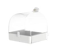 Genérico Space Saving Pet Bowl, Bird Bath Tub, Parrot Shower Bath Feeder, Cage Water Container, Bird Shower Station for Lovebirds Macaws Sparrow Parakeet Budgies Garden Yard Balcony Patio Lawn