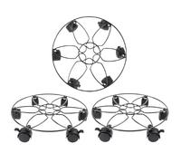 Generico Space-Saving Plant Stand on Wheels, Rolling Base Flower Cart, Heavy Duty Planter Mover Home and Garden, 3 x Flower Pot Pallet with Rolling Design for Easy Relocation