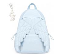 Genérico Spacious Angel Wing Travel Backpack for Women,Large Capacity Cute Daypack with Wings,Sweet Fun Novelty Nylon Rucksack