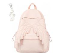Genérico Spacious Angel Wing Travel Backpack for Women,Large Capacity Cute Daypack with Wings,Sweet Fun Novelty Nylon Rucksack