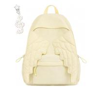 Genérico Spacious Angel Wing Travel Backpack for Women,Large Capacity Cute Daypack with Wings,Sweet Fun Novelty Nylon Rucksack