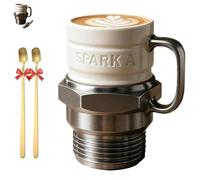 Genérico Spark Plug Mug, 2026 New Spark Plug Coffee Mug, Ceramic Coffee Cup for Car Lovers, Engine Sparks Plugs Design Novelty, Mechanics & Garage Lovers (1PCS)