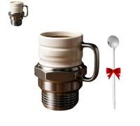 Genérico Spark Plug Mug, Ceramic Coffee Cup for Car Lovers, Engine Spark Plug Design Novelty Coffee Mugs, for Car Enthusiasts, Mechanics & Garage Lovers (1*PCS)