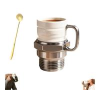 Genérico Spark Plug Mug, Ceramic Coffee Cup for Car Lovers, Novelty Mechanical Style Cup, Engine Spark Plug Design, Creative Sparkplug Coffee Mug for Gearheads, Collectors (1pcs)