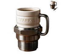 Genérico Spark Plug Mug, Engine Spark Plug Design, Automotive Themed Coffee Mug, for Car Enthusiasts, Mechanics & Garage Lovers (1Pcs)