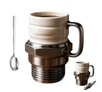 Genérico Spark Plug Mug, Spark Plug Coffee Mug, Ceramic Coffee Cup for Car Lovers, Creative Sparkplug Coffees Mugs for Gearheads, Collectors (1Pcs)