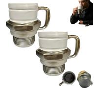 Genérico Spark Plug Mug,Spark Plug Coffee Mug,personalized automotive coffee mugs,Novelty Sparkplug Tea Drinkware with Heat-Insulated Handle,for Car Lovers,Mechanics & Gearheads,Collectors (2pcs)