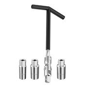 Generico Spark Plug Socket Wrench Set | Carbon Steel Spark Plug Socket Wrench Kit With T-Handle | Car Part Repair Supplies, Remover Installer Tool for RV Small Motor Vehicles