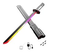 Genérico Sparkblade Sword.Master Sword, Fake Katana with Smoke,Katana Fake Swords with LED Light and Spray,for Cosplay, Halloween, and Display (Charcoal Gray)