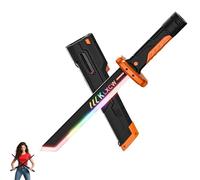 Genérico Sparkblade Sword.Master Sword, Fake Katana with Smoke, Swords Toys with LED Light and Sound, for Cosplay, Halloween, and Display (Orange)
