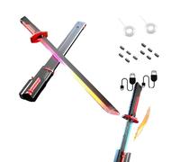 Genérico Sparkblade Sword with Sparks, Sparkblade Sword Flash, with Spray System and Gradient Light, Multicolor LED Lights, for Cosplay, Halloween, and Display (Red)