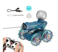 Genérico Speed Adjustable RC Truck and Boat Combo, Remote Control Vehicle with LED Lights and Water Squirter, Rock Crawling, Backyard Bashing, Pool Racing, Drifting Toy For Kids and Adults
