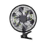 Genérico Speed Car Fan, Clip Air Circulator, 24v Oscillating Ventilation Unit with Adjustable Rotation, Strong Clamp Mount Cooling Device, Quiet Wind Compact Design, Vehicle Travel Cooling Use System