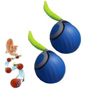 Genérico Speedy Tail 2.0, Speedy Tail 2.0 Cat Toy, Automatic Moving Cat Balls with Tail, Interactive Cat Toy for Indoor Cats, Two Speed Adjustment, Rechargeable Interactive Cat Toy Indoor (2Pcs Blue)