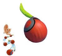 Genérico Speedy Tail 2.0, Speedy Tail 2.0 Cat Toy, Automatic Moving Cat Balls with Tail, Interactive Cat Toy for Indoor Cats, Two Speed Adjustment, Rechargeable Interactive Cat Toy Indoor (Orange)