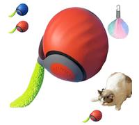 Genérico Speedy Tail 2.0, Speedy Tail Cat Toy, Automatic Moving Cat Toy Ball, Interactive Cat Toy for Indoor Cats, USB Rechargeable Smart Cat Toys Ball with Tail, Two Speed Adjustment (Orange)
