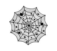 Genérico Spiderweb Lace Table Cover - Halloween Party Tablecloth | 180cm Black Lace Spider Web Halloween Tablecloth Cover Light Weight Party Dining Table Runner Decor