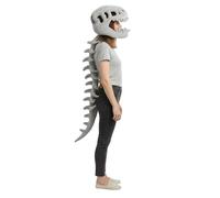Genérico Spinosaurus Plush Dino Outfit, Dinosaur Skeleton Plush Costume, Halloween Fun 3d Realistic Dinosaur Costume Toy, Funny Skeleton Headgear Hat for Fancy Dress Parties (116cm/45.7in)