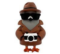 Genérico Spioniro Golubiro - Figura XL 12,5x8 cm de Paloma Espia con Gabardina - Paloma Detective - Colección Brainrot Italian Memes - Brainrot Memes Italianos - Tung Tung Tung, Tralalero
