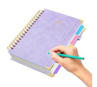 Genérico Spiral Notebook - 8 Inches Journal Book for Pages Lined Journal with Removable Divider for Students Teachers Meeting College Study Note Taking, School Home Office Notepad Stationery