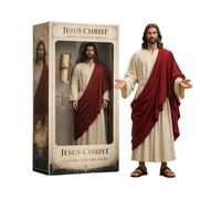 Genérico Spiritual Jesus Loves You Ornament - Sacred Heart Religious Statue for Christian Home Altar Decor | Traditional Robe & Sandals Jesus Figurine - Meaningful Devotional Gift for Faith & Healing
