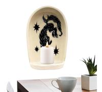 Genérico Spiritual Wall Niche - Decorative Shelf for Meditation Study, Elegant Home Decor for Statues Candles Crystals Stones, Ideal for Apartments Bedrooms Living Rooms and Workplace