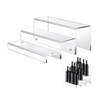 Genérico Spirituosenregal Bar | Likörregale 3 Stufen | Acryl Spirituosen Organizer | Aufsatzregal für Bar Arbeitsplatte Tisch Zuhause Cocktail Whiskey Wein Aufbewahrung
