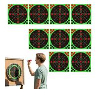 Genérico Splatter Targets - Fluorescent Reactive Stickers Training | 8 Inch Bright Paper with High-Visibility Splash Marks, 10-Piece Target Set for Backyard Practice Kids Adults Women Men