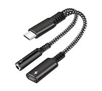 Genérico Splitter Cable For Headset - 3.5mm Audio Adapter, Headphone Connector, Earphone Y Splitter, Device Jack | Portable Sound Sharing Cord For Smartphones Tablets Laptops