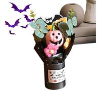 Genérico - Spooky Flower Arrangement, Gothic Floral Decor | of Dried Flowers and Black Roses, Creepy Gothic Flowers, Party Table Centerpiece, Witchy Flor