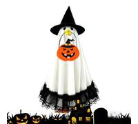 Genérico Spooky Halloween Ghost Goose Outfit Witch Hat Pumpkin Clothes Set