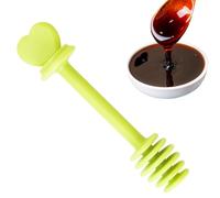 Genérico Spoon al Miele - Bacchetta Dipper Sciroppo | Server di Caffè | Agitatore Bevande Frullatore del Tè Utensili Cucina Gadget per Donne Uomini Bambini Legno con Scanalature