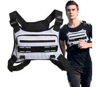 Genérico Sports Chest Bag - Impermeable Fabric Lightweight 300g | Reflective Running Chaleco Bag for Men Women | Adjustable Mobile Phone Holder Transpirable Running Backpack for Fitness Outdoor
