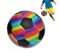 Genérico Sports Football - Rainbow Practice Football Soccer, Lightweight Inflatable Indoor Outdoor Football, PVC Panel Fôootball for Garden Beach Playground Indoor