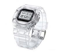 Genérico Sports Watch - Digital LED Light | Transparente Casual Wristwatch | Movimiento electrónico resistente al agua, & Date Display, Glow in Dark, Lightweight, for Outdoor Running & Hiking