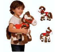 Genérico Spotted Electric Plush Horse,Electric Walking Horse Toy,Cute Plush Interactive Simulation Smart Soft Robotic Pet, Walking, Barking, Wagging Tail, Electronic Pet Companion Gifts for Kids (A)