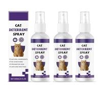 Genérico Spray antiarañazos para Gatos, Spray Repelente para Gatos para Interiores y Exteriores, solución Segura y eficaz, Evita Que arañen Muebles, Plantas, sofás, alfombras, Cortinas (3PCS)