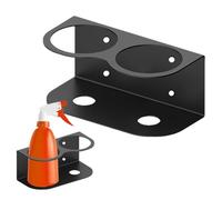 Genérico Spray Bottle Holder - Black Steel Wall Mounts, For Paint Cans And Aerosol Storage Organizers | 3.6 Inch Diameter Holes Rack Mount For Garage Home And Automotive Tool Detailing Needs