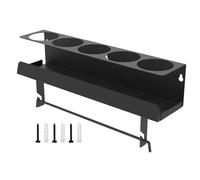 Genérico Spray Can Wall Rack - Paper Towel Holder, Large Opening Paint Can Organizer Shelf | Heavy Duty Storage For Aerosol Tanks, Lubricants & Paint Bottles, Garage & Workshop Hardware