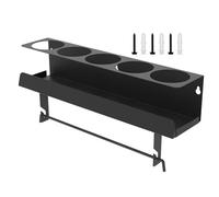 Genérico Spray Can Wall Rack - Steel Holder 16.9in Storage Organizer, 5 Bottle Capacity Display, Mount Bracket Secure Design | Wall Mounted Spray Can Holder for Paint Bottles Garage Workshop Storage