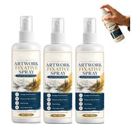 Genérico Spray fijador de secado rápido, 120 ml, para pasteles al óleo, carboncillo, pasteles secos y bocetos; protección duradera y resistente a manchas; secado rápido (3PCS)