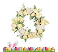 Genérico Spring Door Wreath | 15.75In Artificial LED Flower Wreath Decor | Colorful Farmhouse Indoor Outdoor Hanging Garland for Home Holiday Wedding Party Window Festival