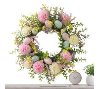 Genérico Spring Door Wreath - Colorful Eggs Daisies Garland | 15,75 pulgadas Artificial Easter Summer Wreath for Home Porch Window Wall Holiday Wedding Party Valentines Festival Farmhouse Decor