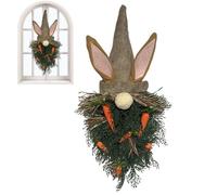Genérico Spring Easter Wreath, 21 pulgadas Artificial Farmhouse Garland, Easter Rabbit Decor for Home, Fireplace, Kitchen, Porch, Outdoor, , Wedding