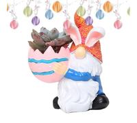 Genérico Spring Flower Pot - Resin Cute Planter, Decorative Garden Flower Accessory, Patio Balcony Outdoor Ornament, Home Yard Landscape Decoration, Tabletop Garden Display Use, Easter Bunny