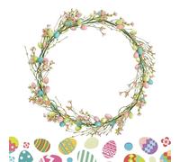 Genérico Spring Garland - 5 ft Artificial Egg Spring Decorations | Easter Garlands - for Indoor Home Room Dormitory Window Porch Daily Holiday Action Party Vacation Photo